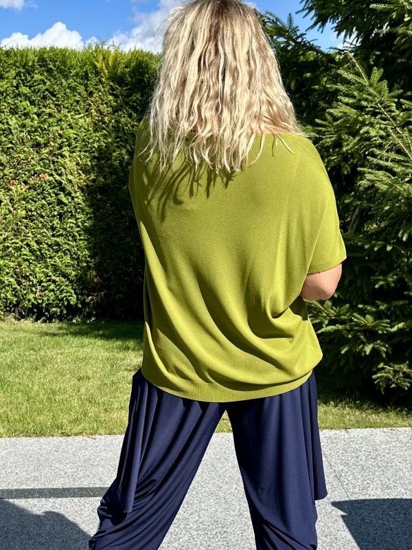 Tshirt Kaila pistache maille fine – Image 3