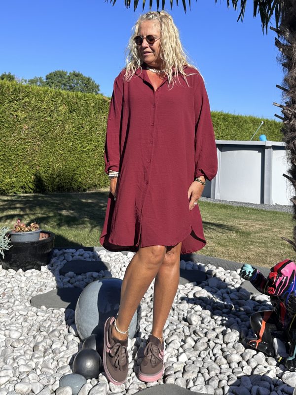 Tunique robe Kayla bordeaux – Image 11