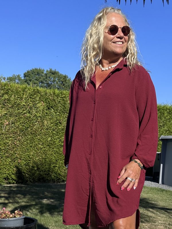Tunique robe Kayla bordeaux – Image 10