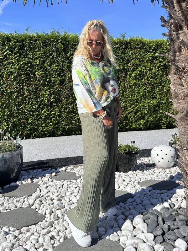 Pantalon Daria fluide kaki – Image 3