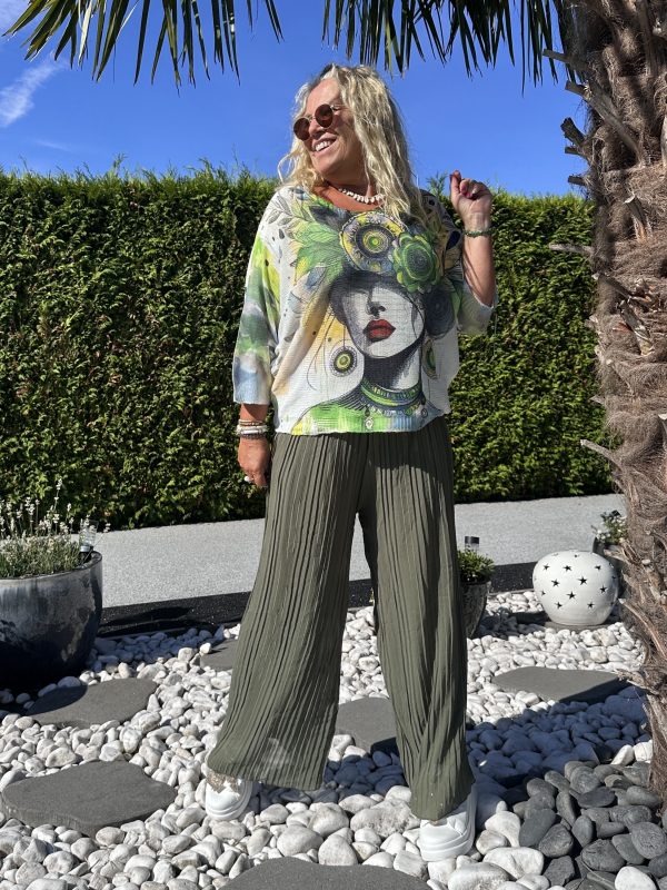 Pantalon Daria fluide kaki – Image 4