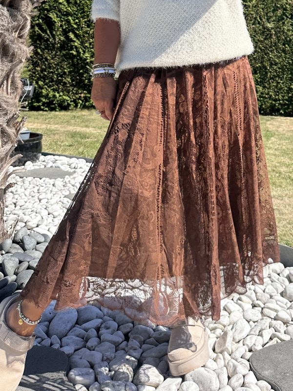Jupe Jenna dentelle choco – Image 2
