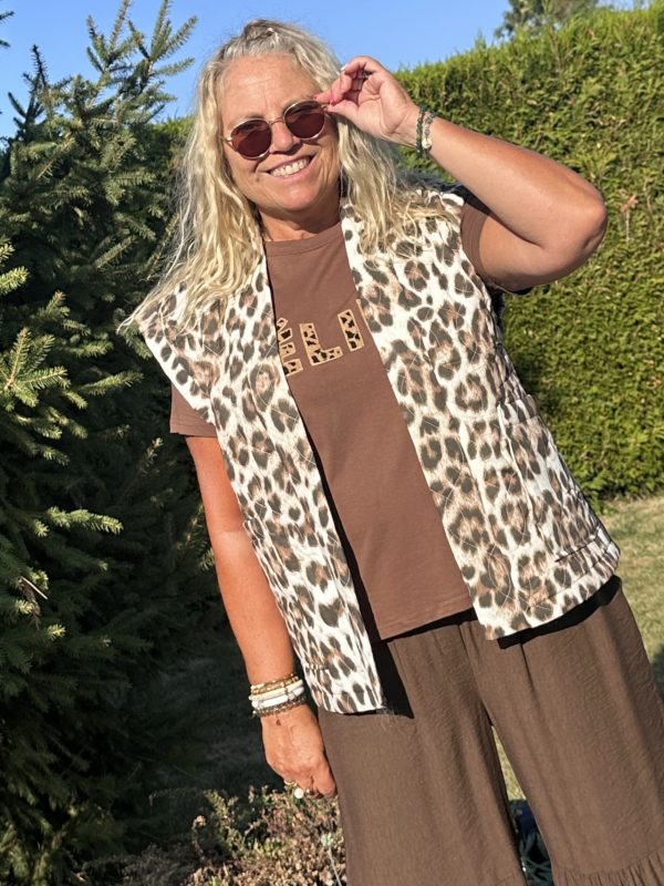 Gilet Kayla léopard – Image 2