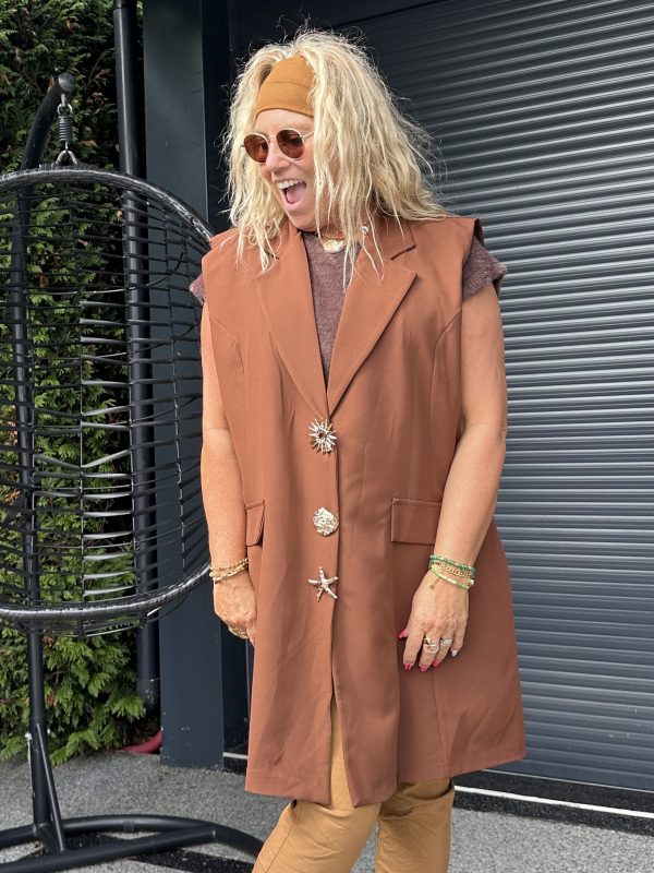 Veste Zoé loose caramel – Image 5