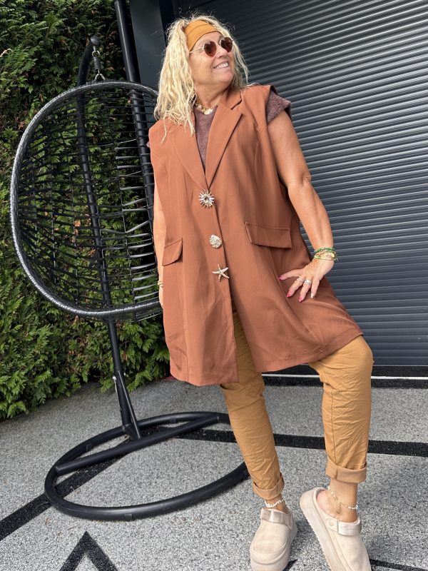 Veste Zoé loose caramel – Image 6