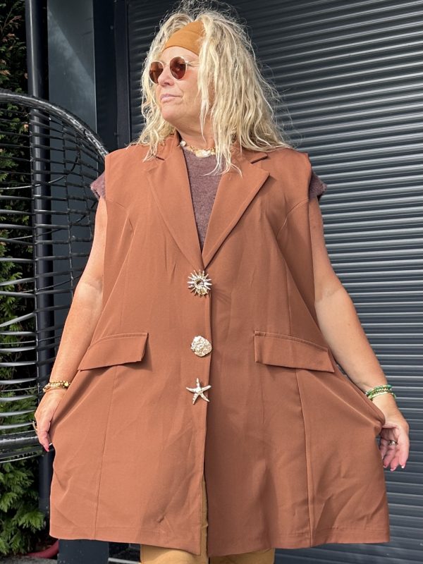 Veste Zoé loose caramel – Image 7