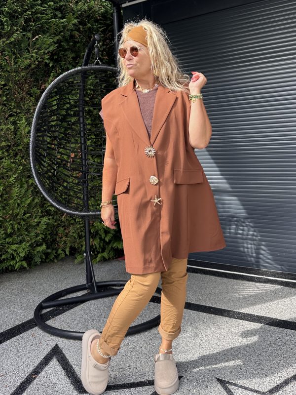 Veste Zoé loose caramel – Image 4