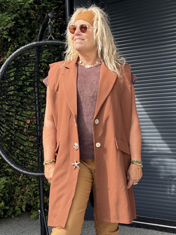 Veste Zoé loose caramel – Image 2