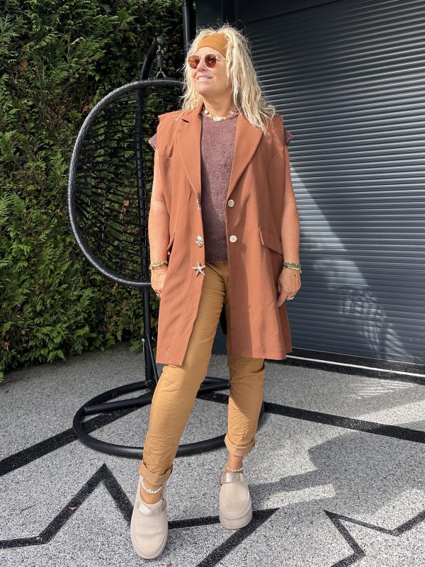 Veste Zoé loose caramel – Image 3