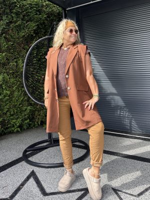 Veste Zoé loose caramel