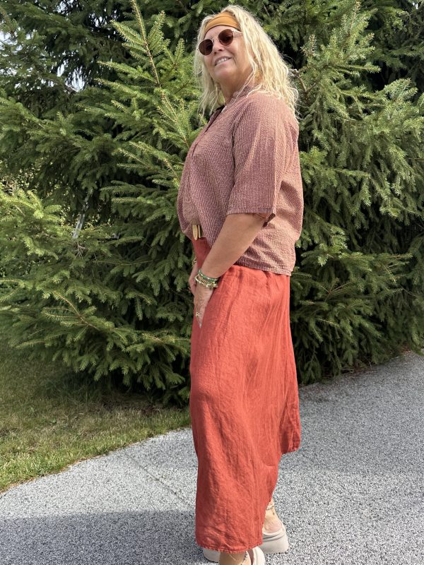 Jupe Alvina lin rouille – Image 4