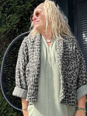 Veste Daria kaki imprimée