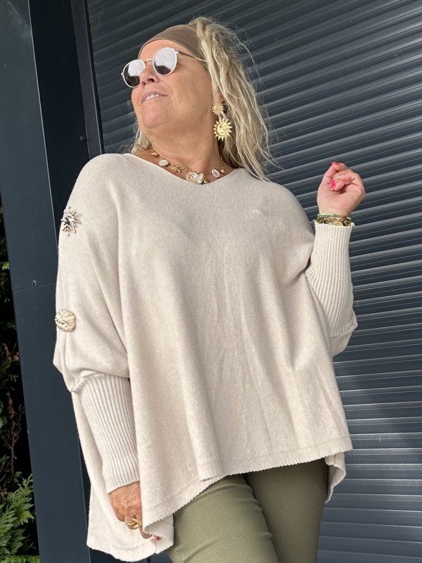 Pull Maggie loose beige – Image 8