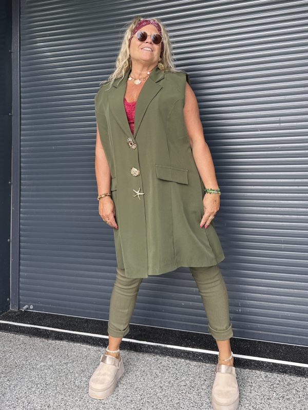 Veste Callie loose kaki – Image 2