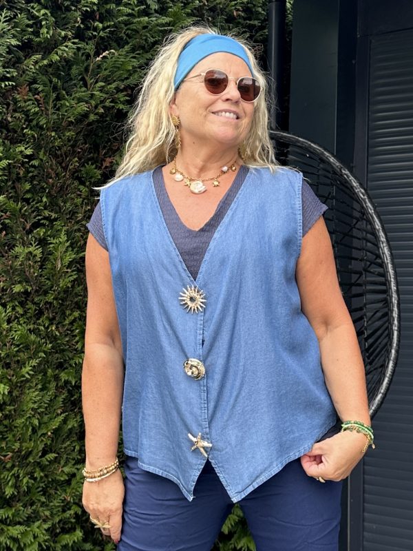 Gilet Kelly denim – Image 6