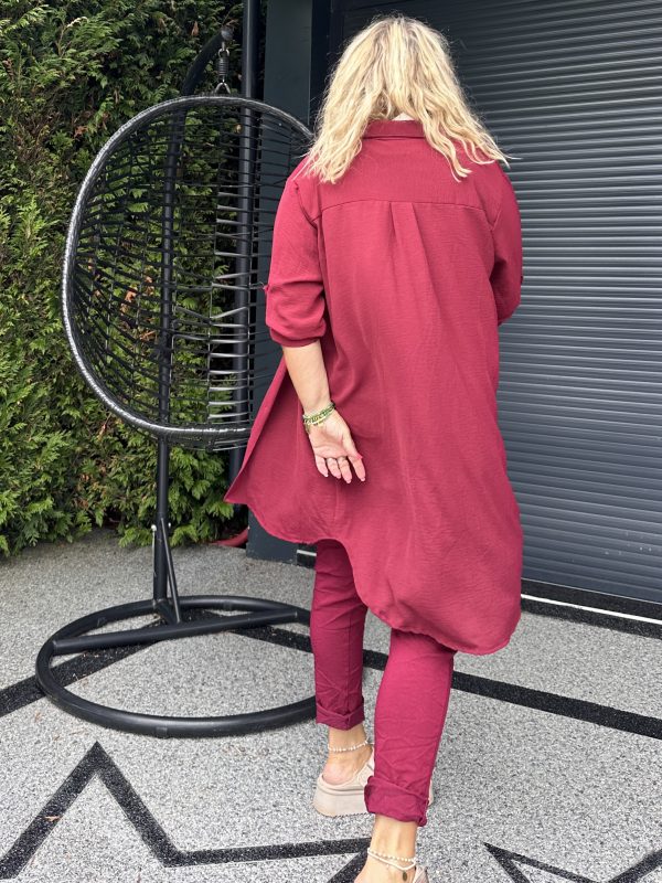 Tunique robe Kayla bordeaux – Image 5