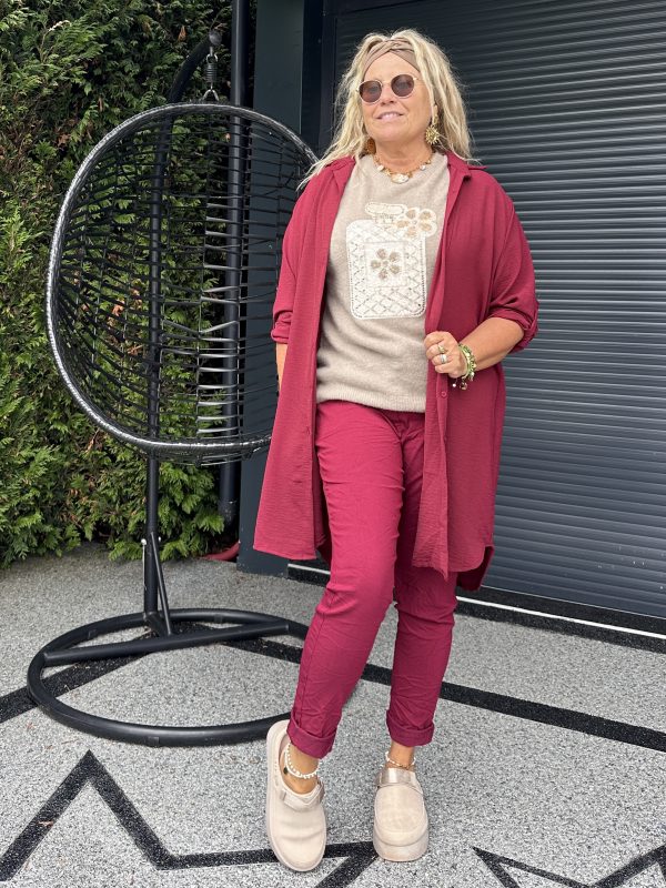 Tunique robe Kayla bordeaux – Image 6