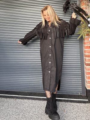 robe, Elfie noire franges