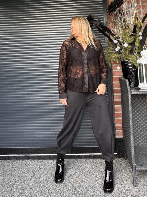 Pantalon Louise gris décontracté