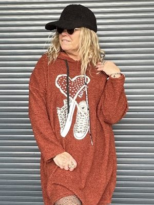 Robe pull Melinda rouille