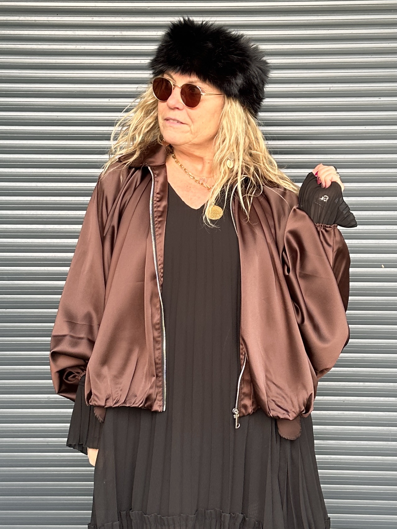 Veste Sallie choco satinée – Image 7