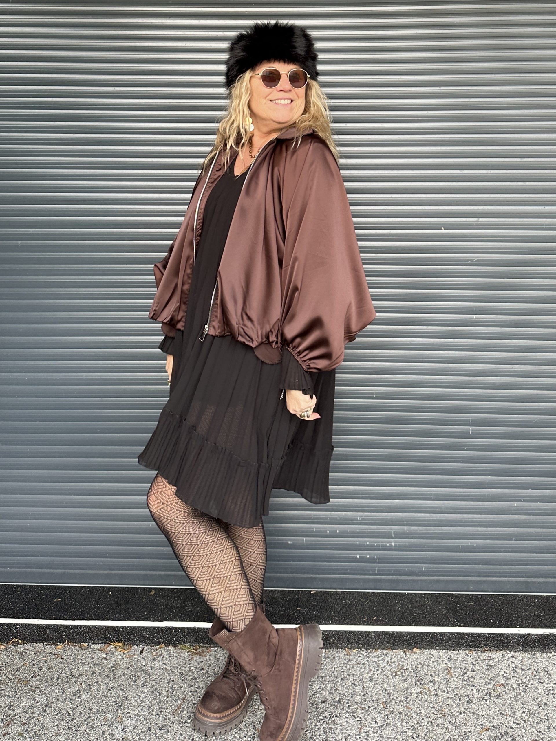 Veste Sallie choco satinée – Image 5