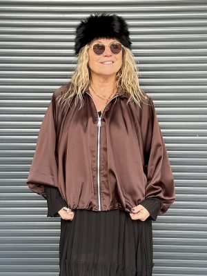 Veste Sallie choco satinée
