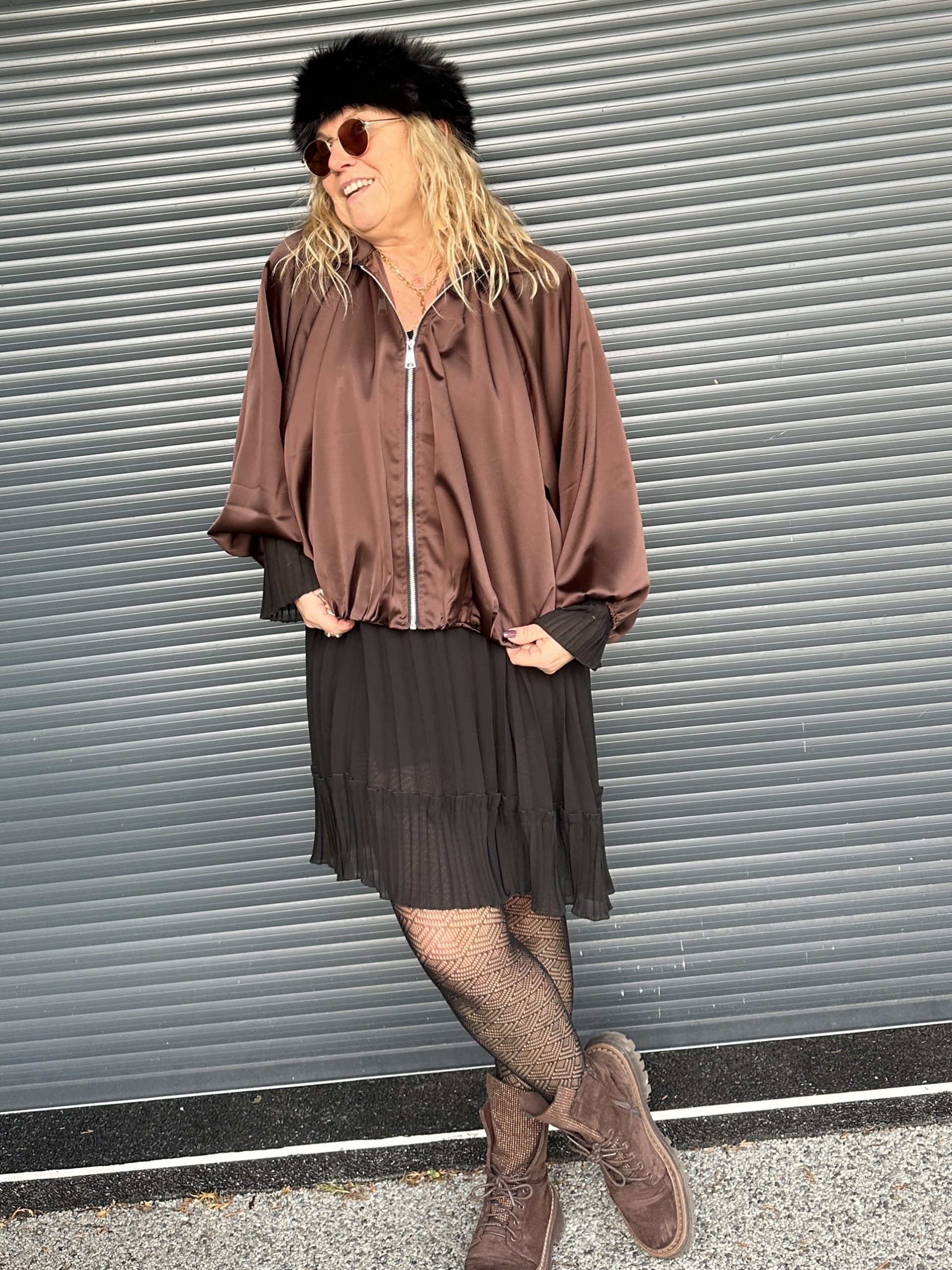 Veste Sallie choco satinée – Image 4