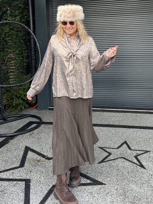 Jupe Shelby chocolat paillettes