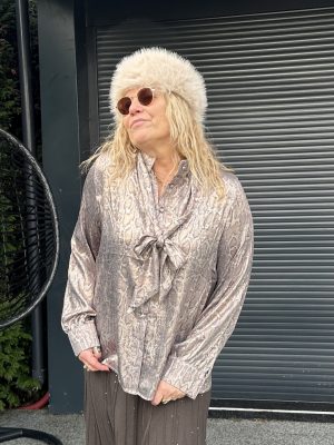 Blouse Callie léopard brillante