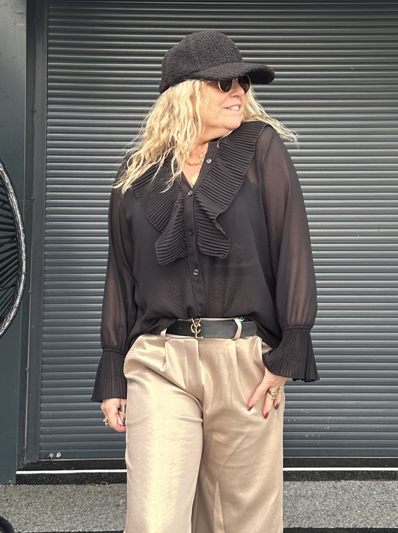 Blouse Elvira noire en voile – Image 6