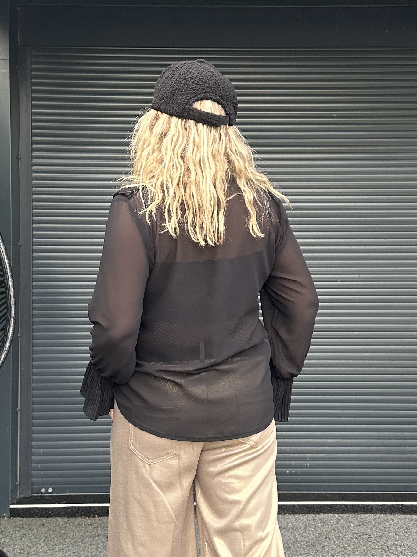 Blouse Elvira noire en voile – Image 4