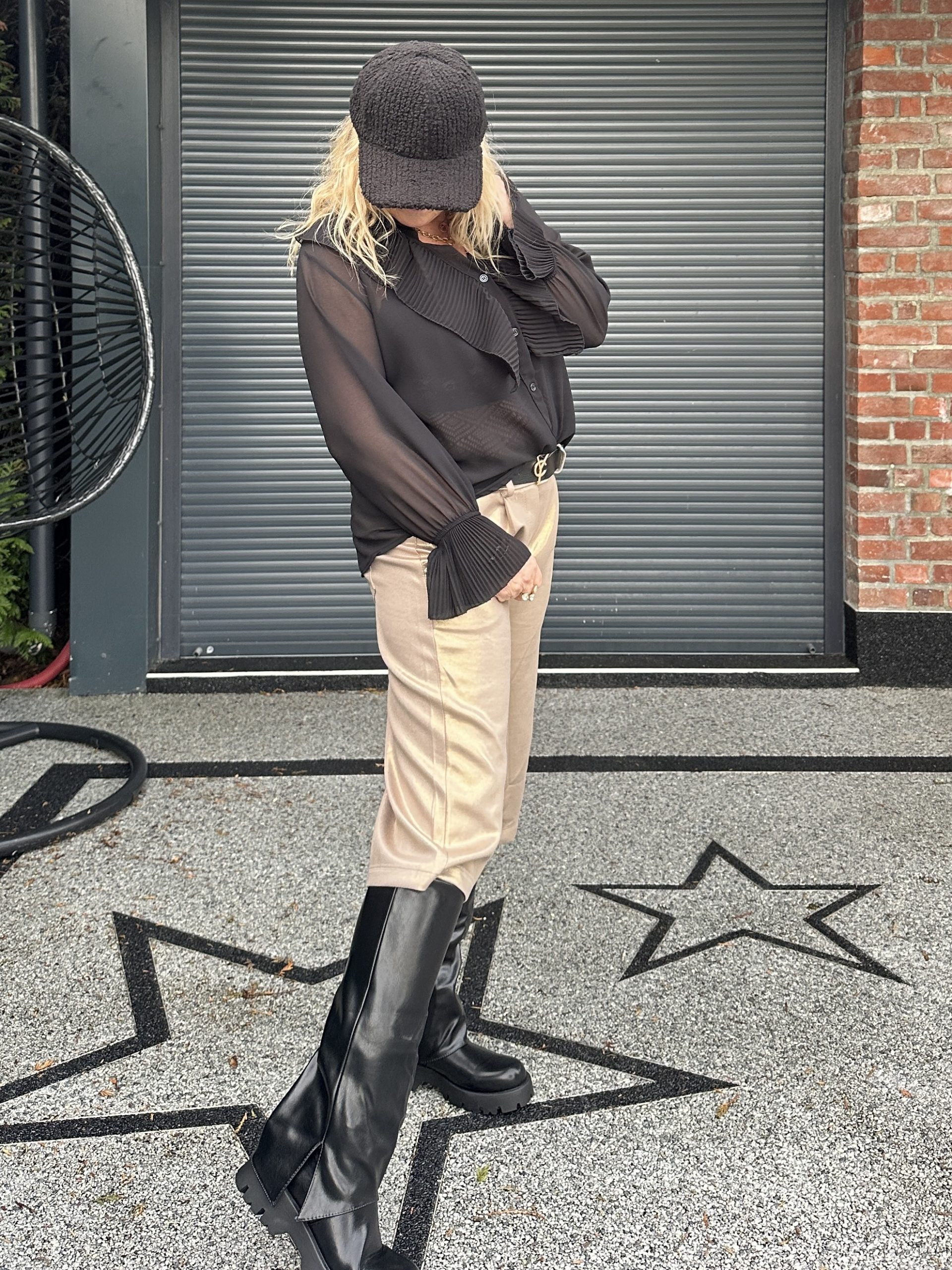 Blouse Elvira noire en voile – Image 2