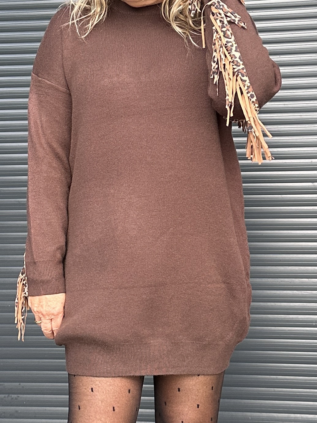 Pull Fiona franges léopard – Image 7