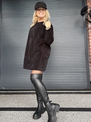 Tunique Alice noire velours doux