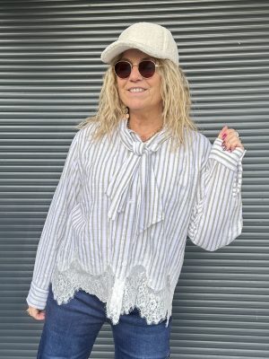 Chemise Carla rayée kaki