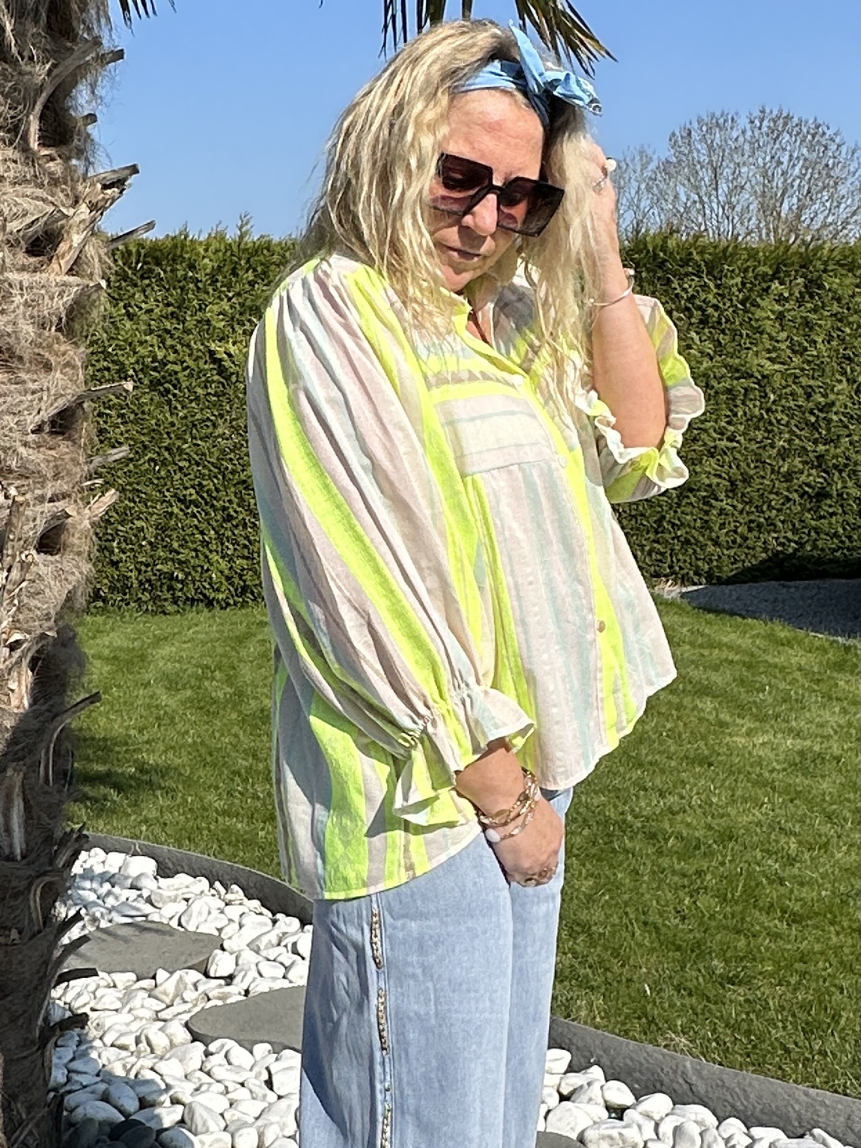 Blouse Kayla rayée fluo – Image 5