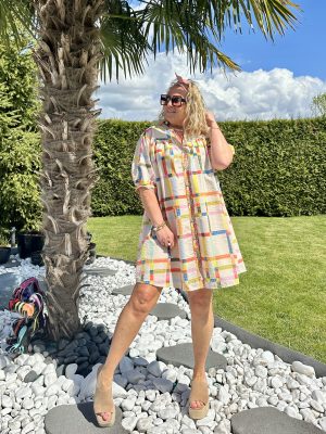 Tunique Cathy carreaux fleuri