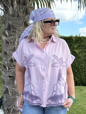 Chemise bella mauve