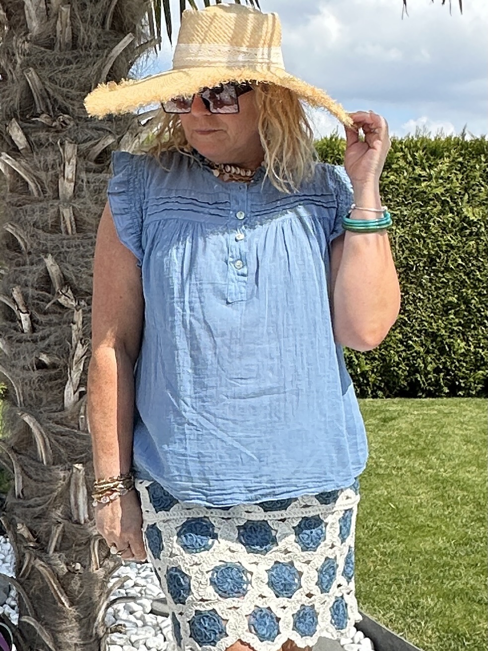 Blouse Ely bleue