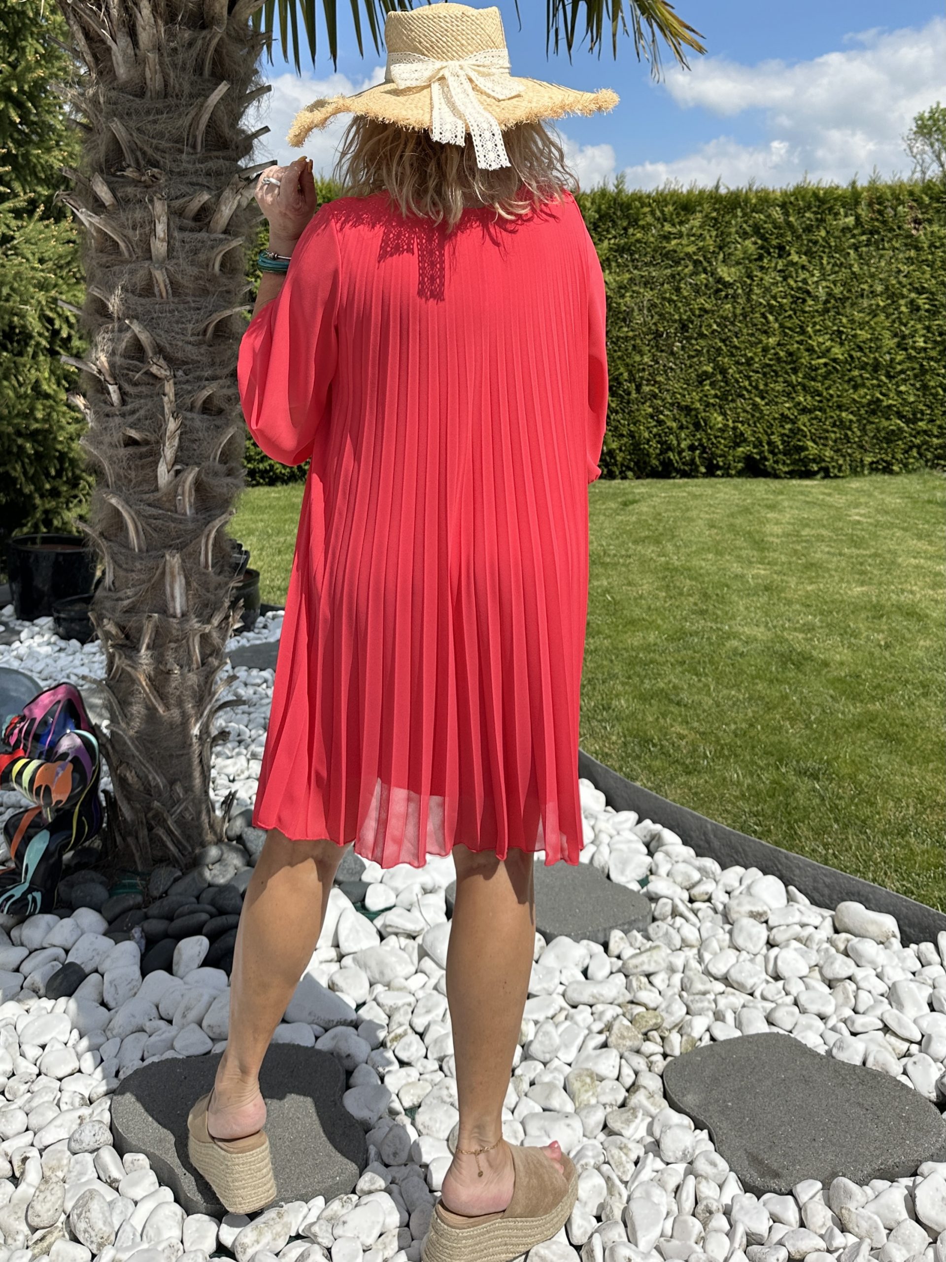 Robe Emma fluide cerise – Image 6