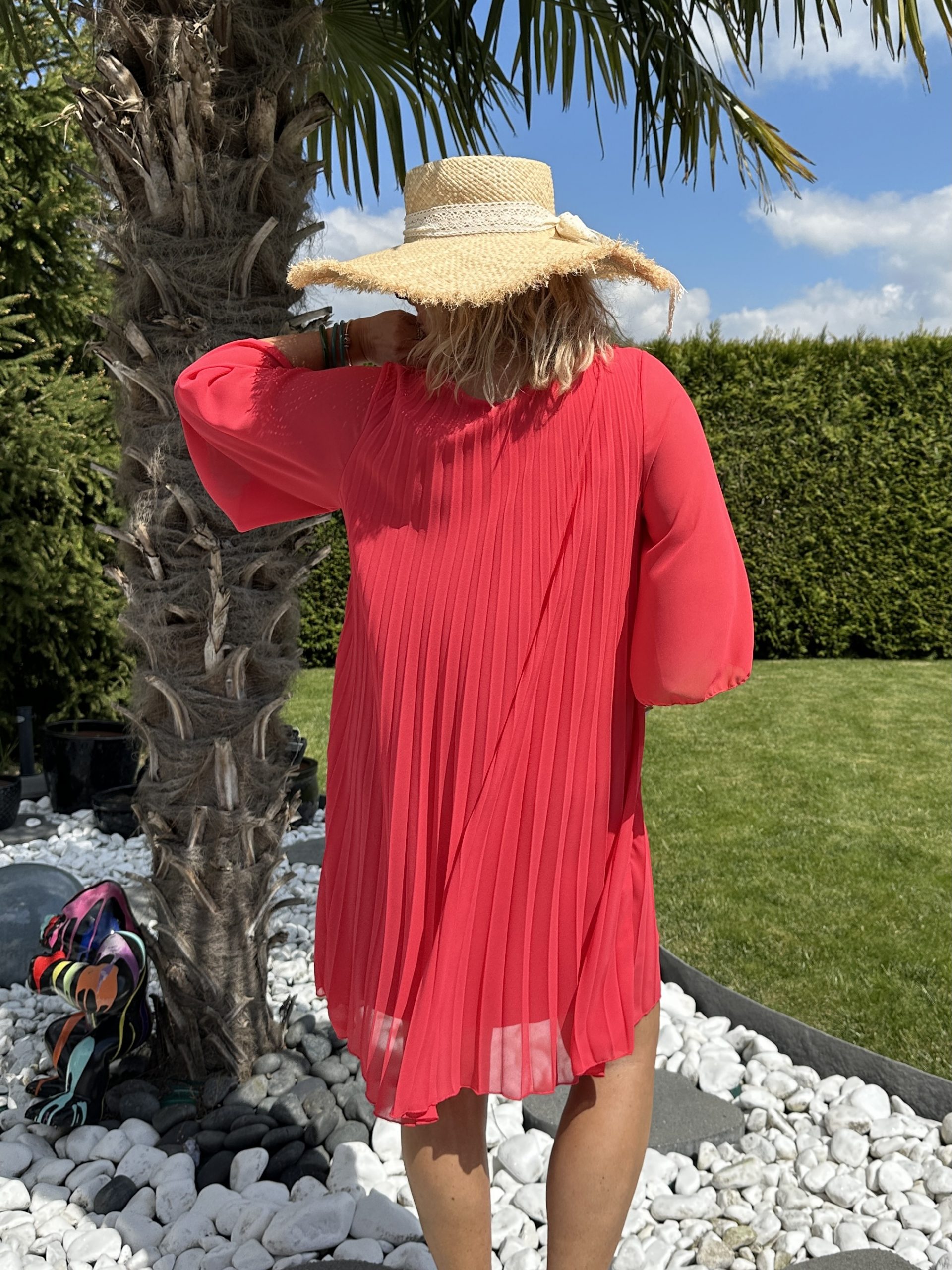 Robe Emma fluide cerise – Image 7