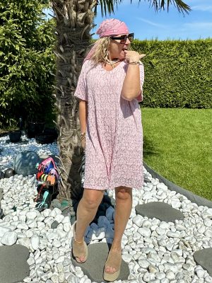 Robe Lana dentelle rose