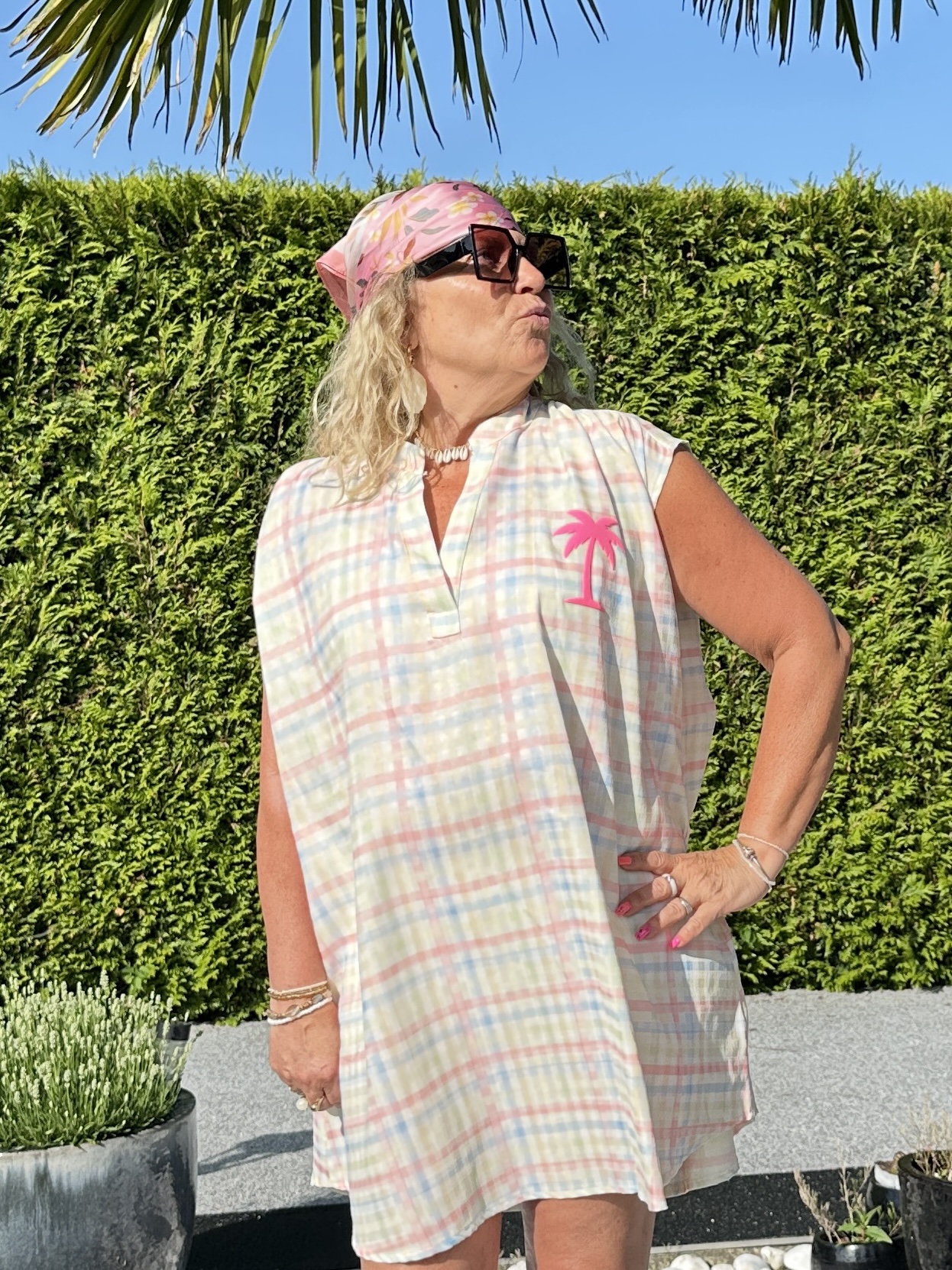 Robe Zaza carreaux pastel – Image 4