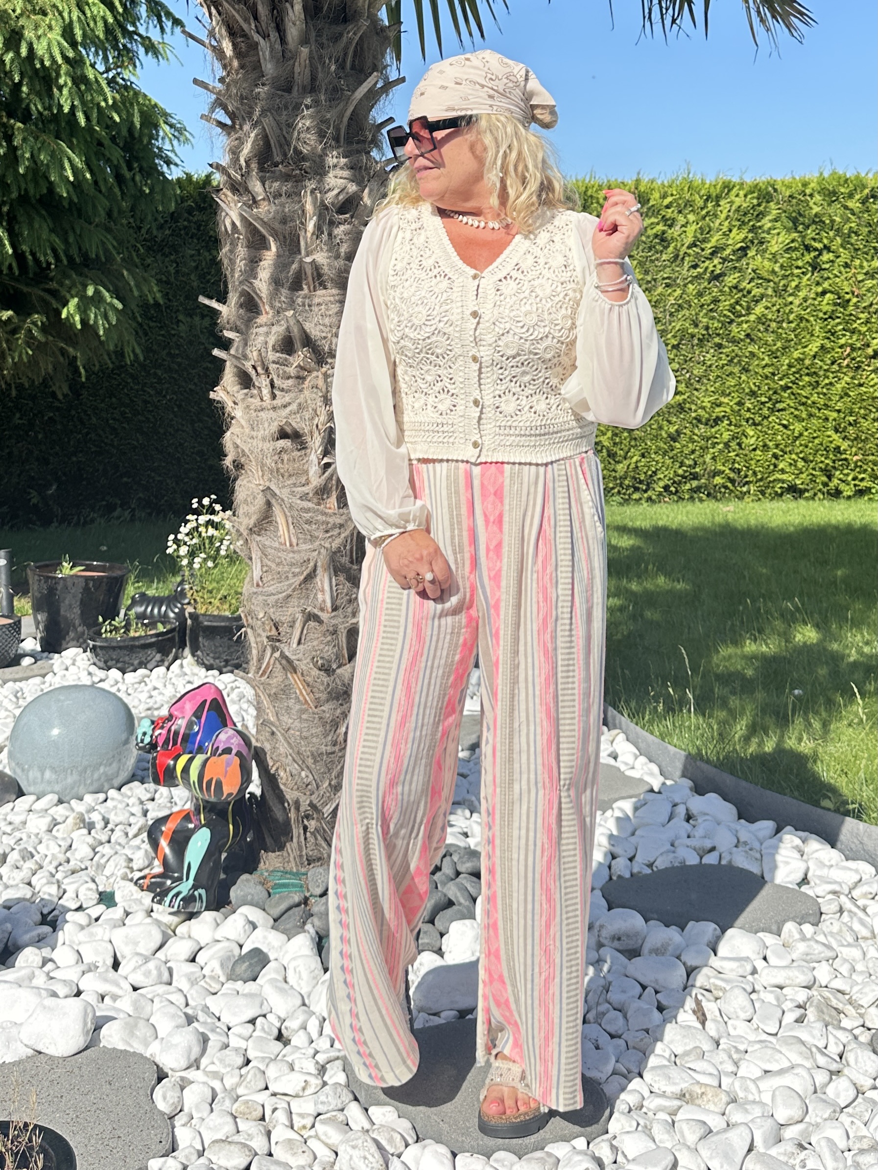 Pantalon Willow rayé fluo – Image 6