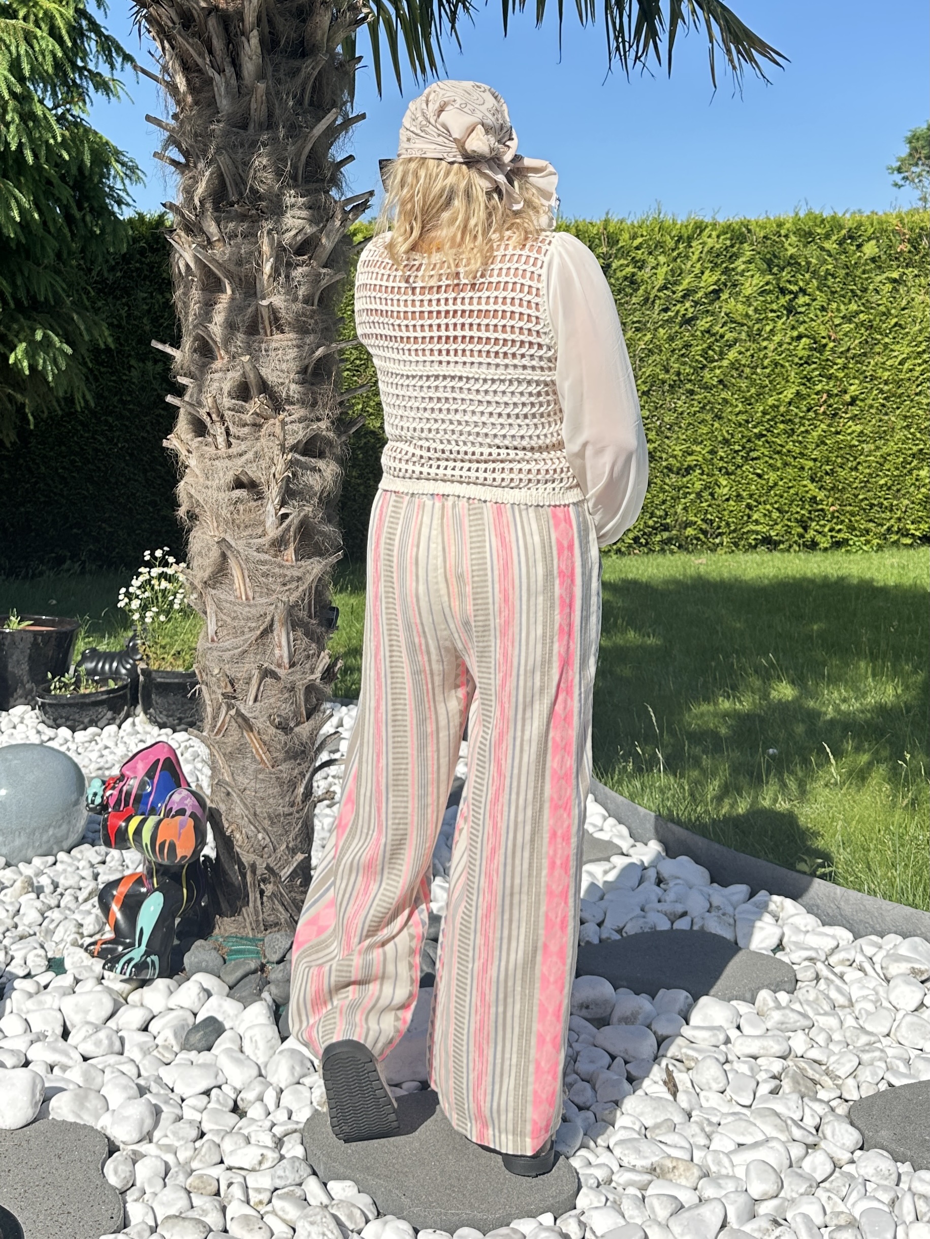 Pantalon Willow rayé fluo – Image 3