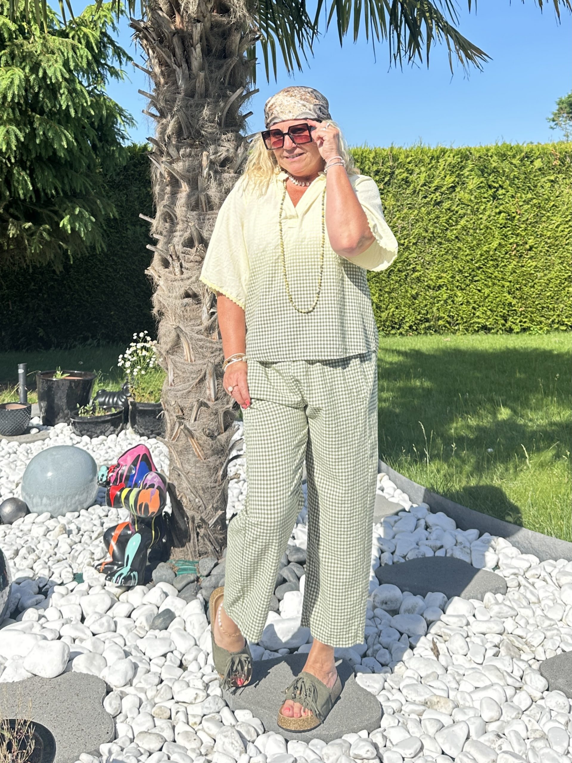 Pantalon Dakota vichy kaki – Image 4