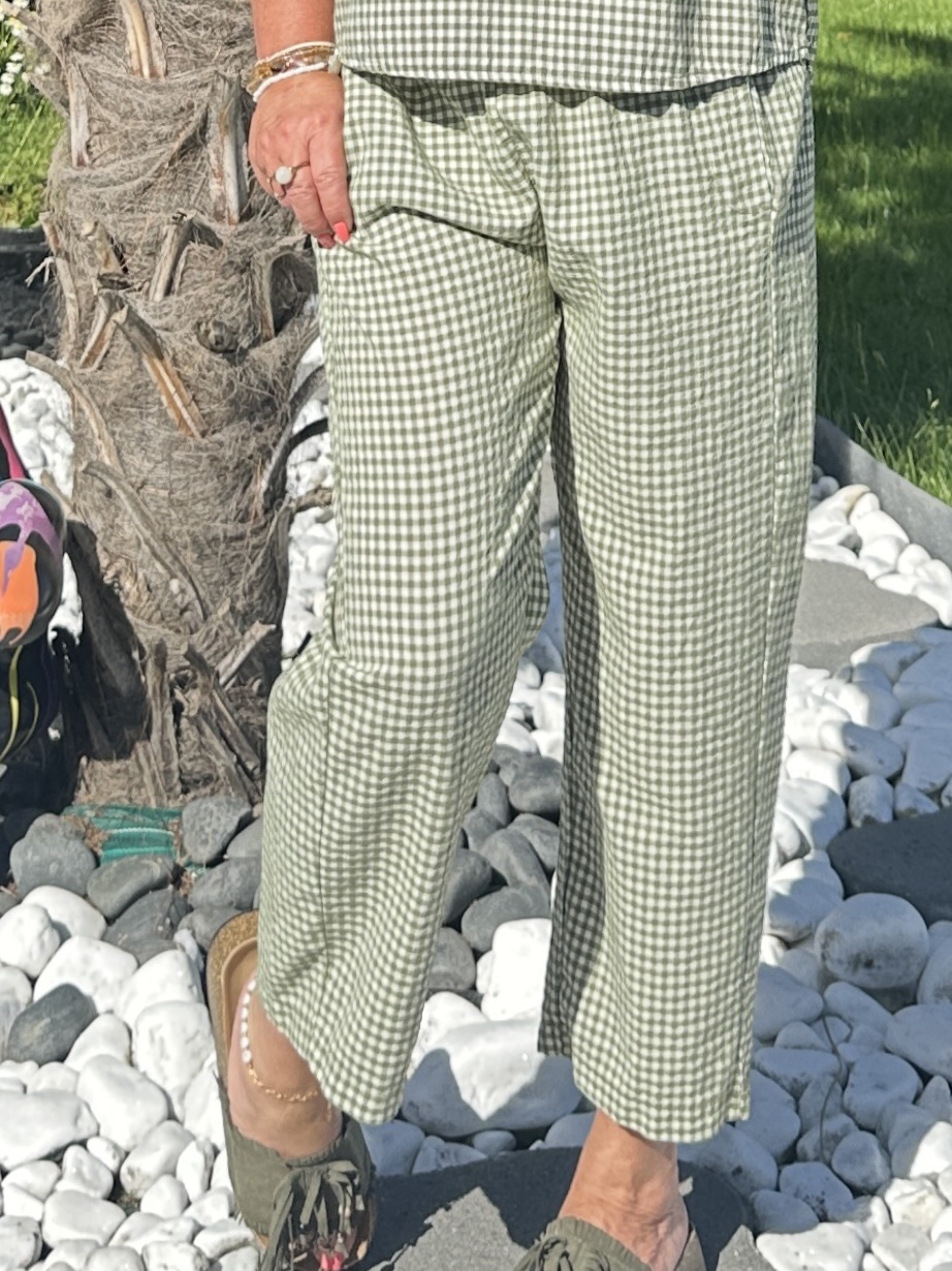 Pantalon Dakota vichy kaki – Image 2