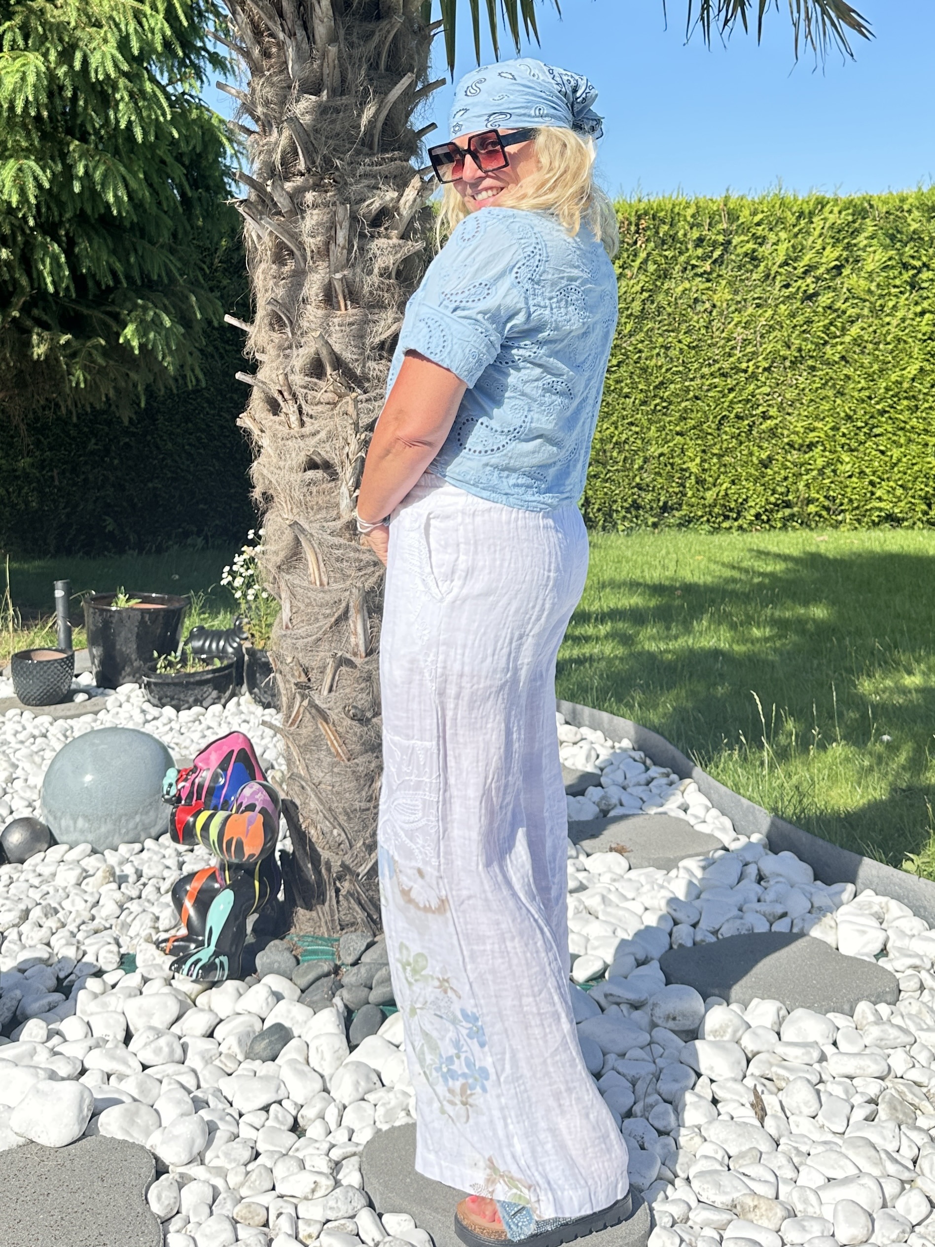 Pantalon Billy lin fleuri – Image 2