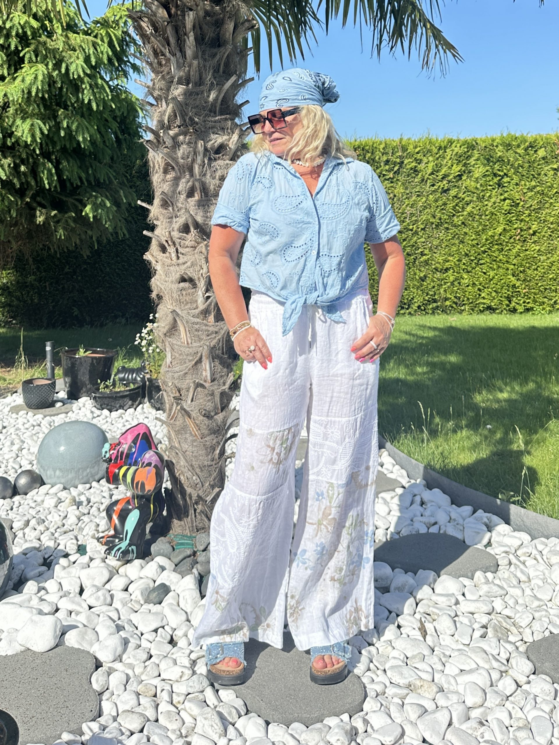 Pantalon Billy lin fleuri – Image 3